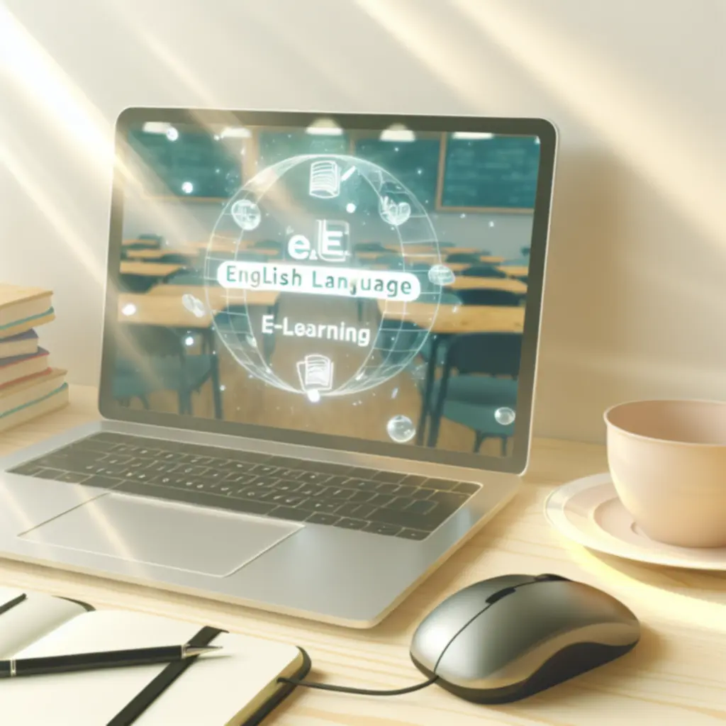 Interaktív, digitális nyelvtanulási felület laptopon