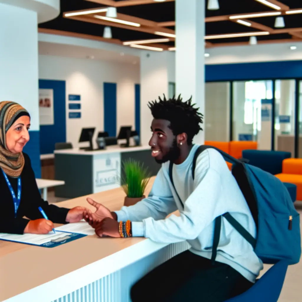 Recepció és beiratkozási pult a budapesti központban