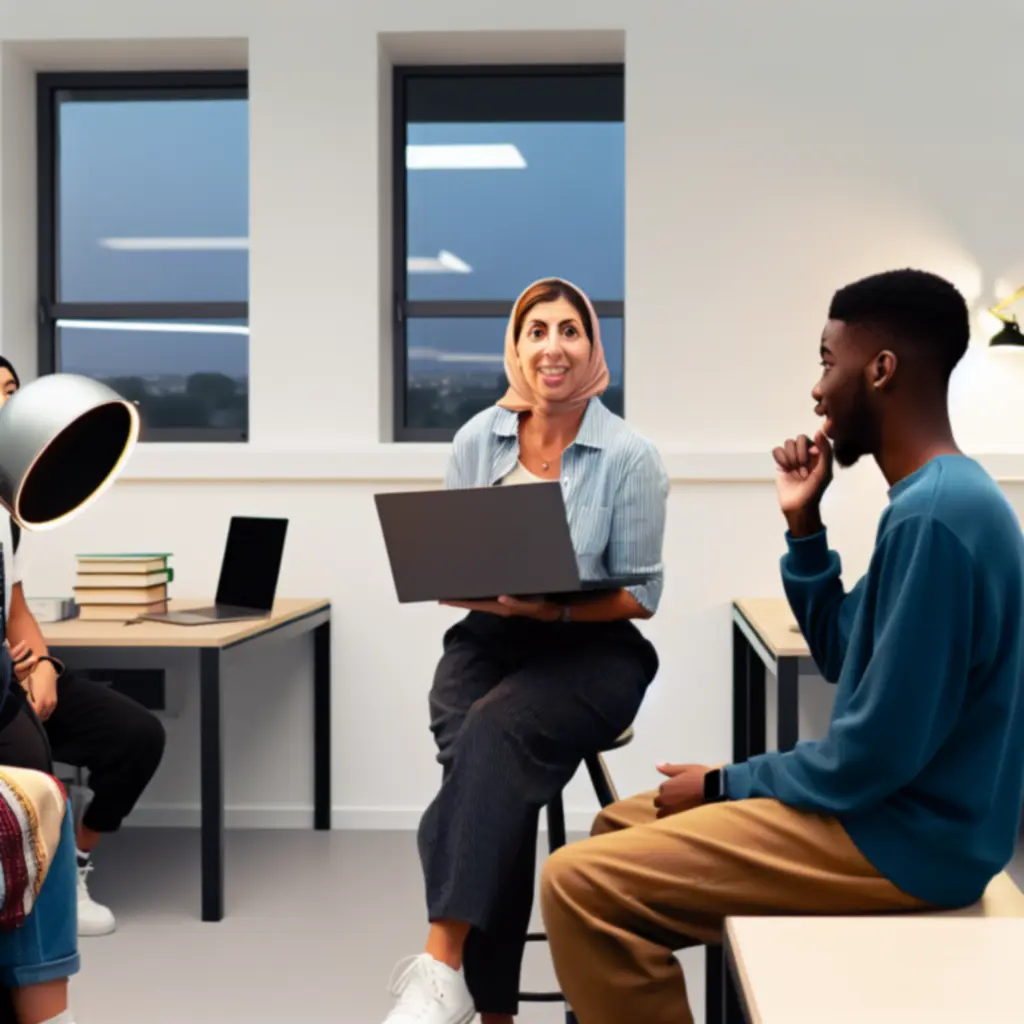 Tanár és diák online és személyes angolórán